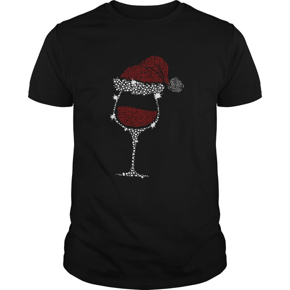 Other - Diamond Wine Glasses Santa Hat Christmas Shirt